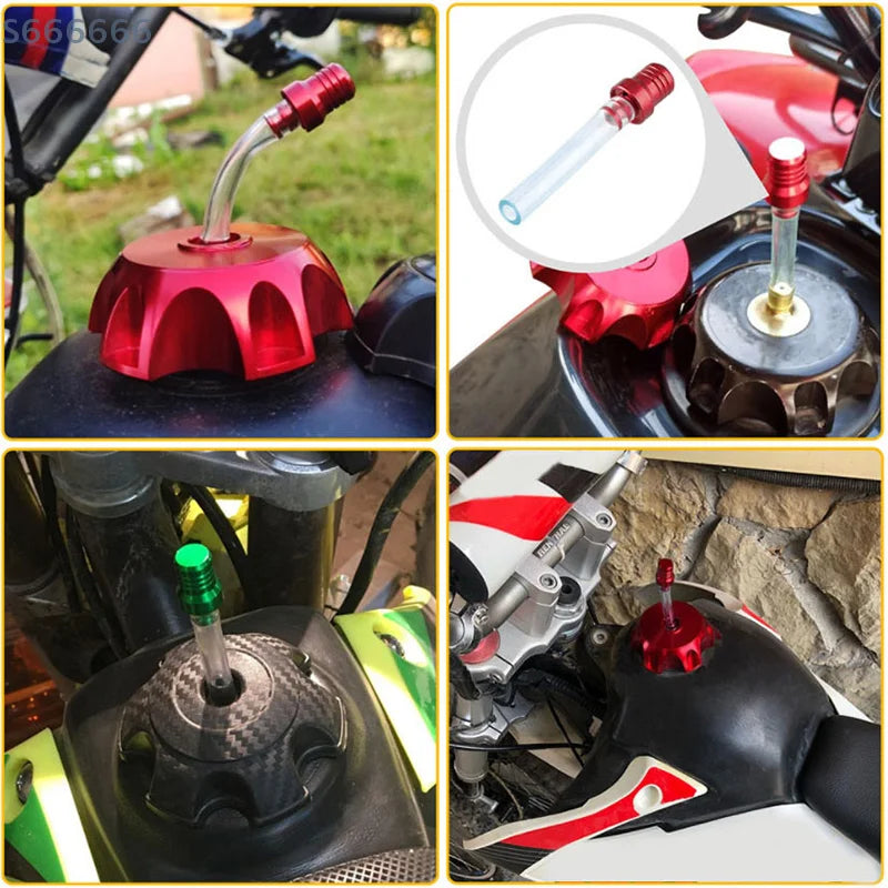 Motorcycle Fuel Tank Breather Pipe Single Way Valve Gas Cap Vent Hoses for Motocross ATV Quad Dirt Pit Bike - Replacement Part