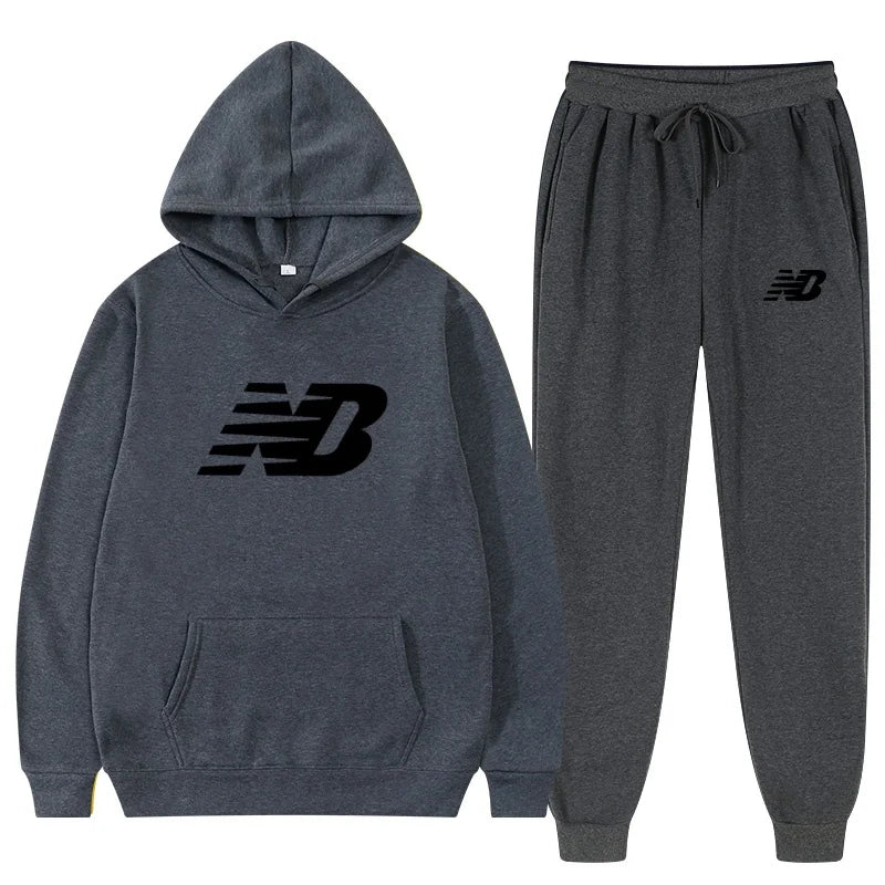Men's 2026 Spring Hoodie Set, Fashionable Pants, Casual Jogging Wear, Sportswear, Two Piece Sweatshirt