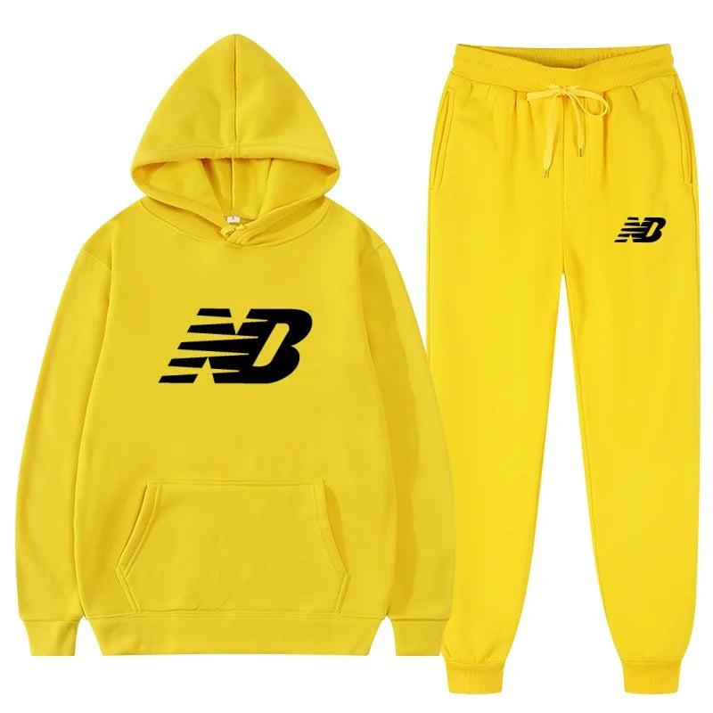 Men's 2026 Spring Hoodie Set, Fashionable Pants, Casual Jogging Wear, Sportswear, Two Piece Sweatshirt