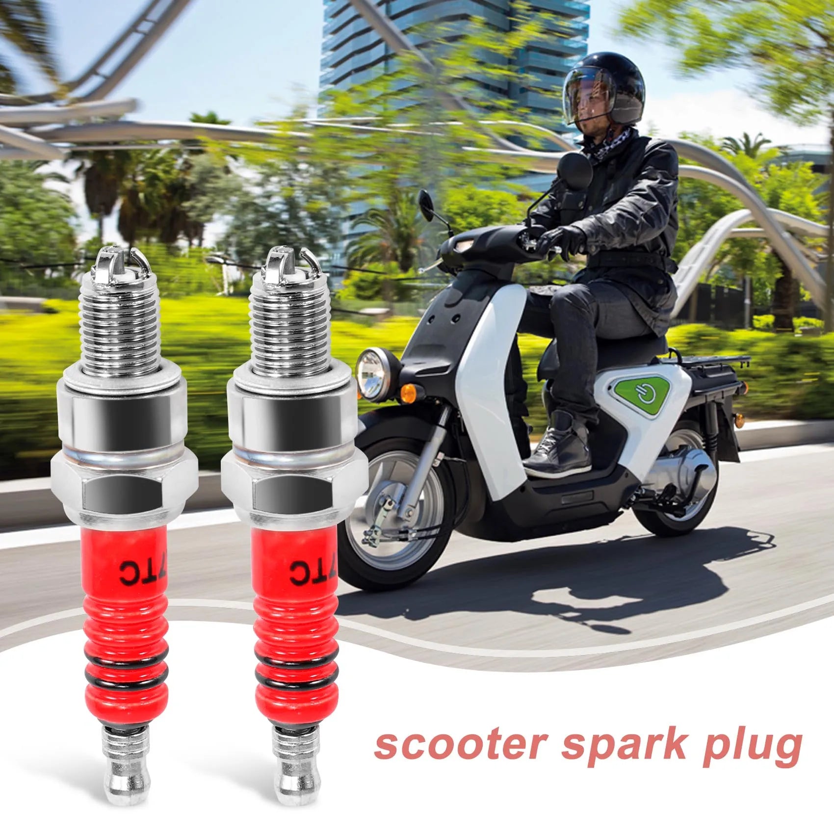 Pack Of 2 Racing 3 Electrode Spark Plug A7tc For 50Cc 110Cc 125Cc 150Cc Atv Scooter Dirt Bike Go Kart-L94A