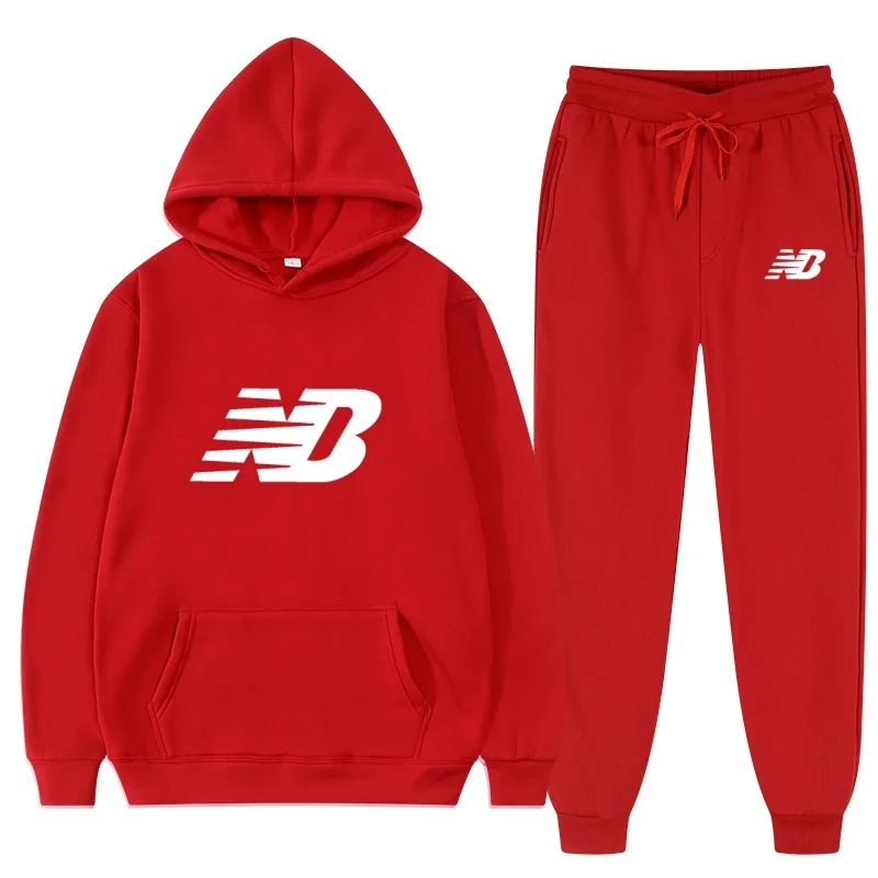Men's 2026 Spring Hoodie Set, Fashionable Pants, Casual Jogging Wear, Sportswear, Two Piece Sweatshirt