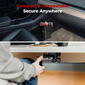 Biometric Pistol Safe with Fingerprint Lock for Quick Access in Car or Bedside, Secure Handgun Storage for Men