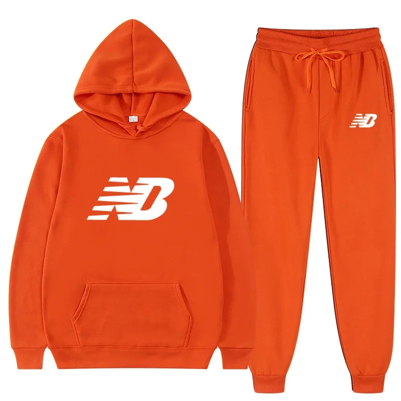 Men's 2026 Spring Hoodie Set, Fashionable Pants, Casual Jogging Wear, Sportswear, Two Piece Sweatshirt