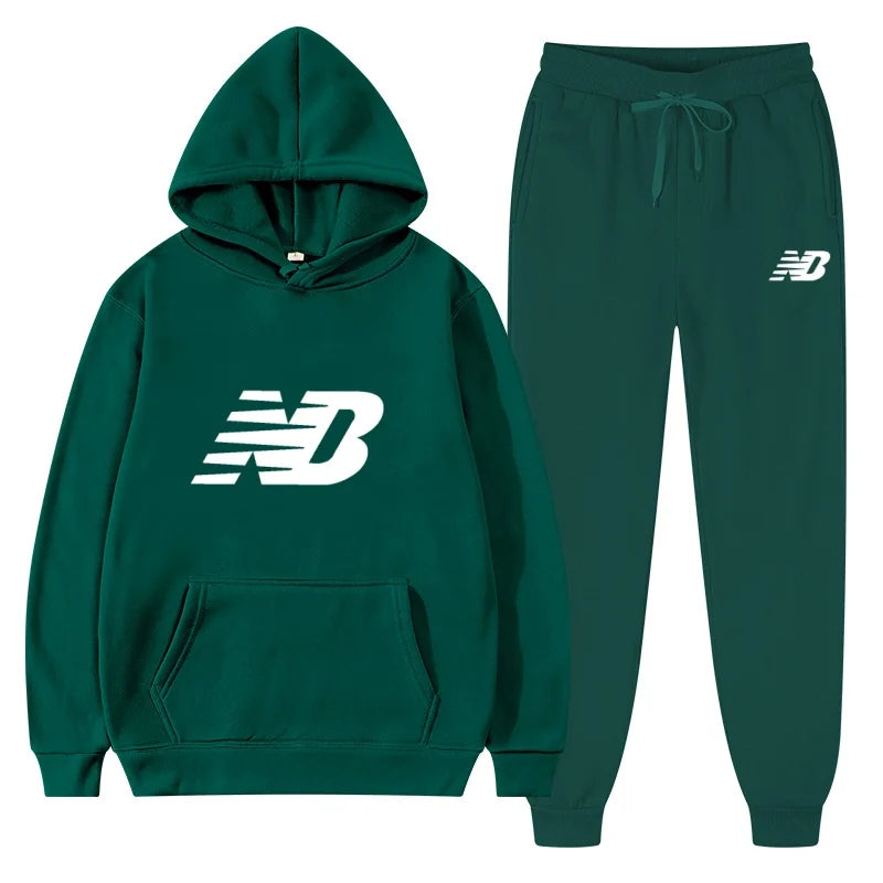 Men's 2026 Spring Hoodie Set, Fashionable Pants, Casual Jogging Wear, Sportswear, Two Piece Sweatshirt