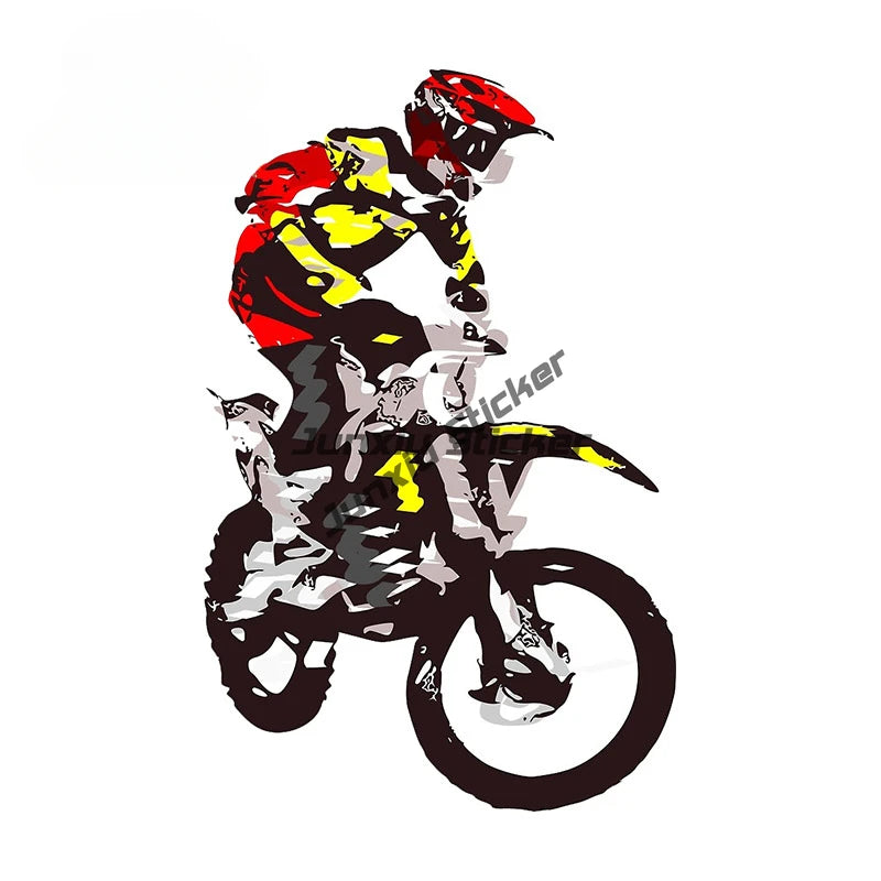 Motocross Vinyl Wall Decal Motorcycle Autobike Wall Art Home Decals Living Room Decoration Dirt Bike Sport