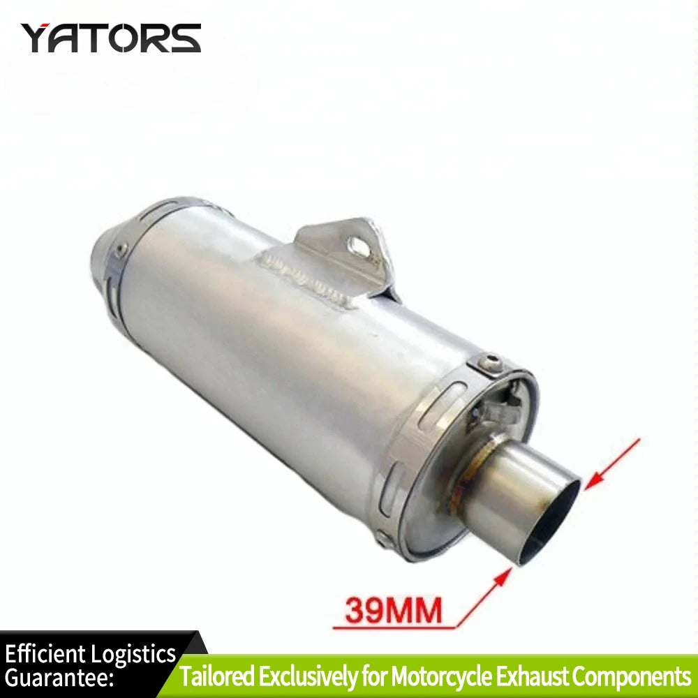 Motorcycle Muffler 39mm Exhaust End Pipe GPX T4 Racing Tail Pipe For Pit Dirt Bike Off-road Enduro Supermoto Moped GoKart ATV